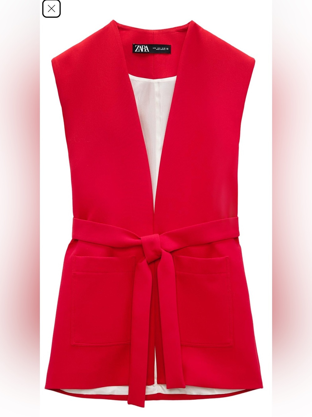 Zara Long Belted Vest can fit for L